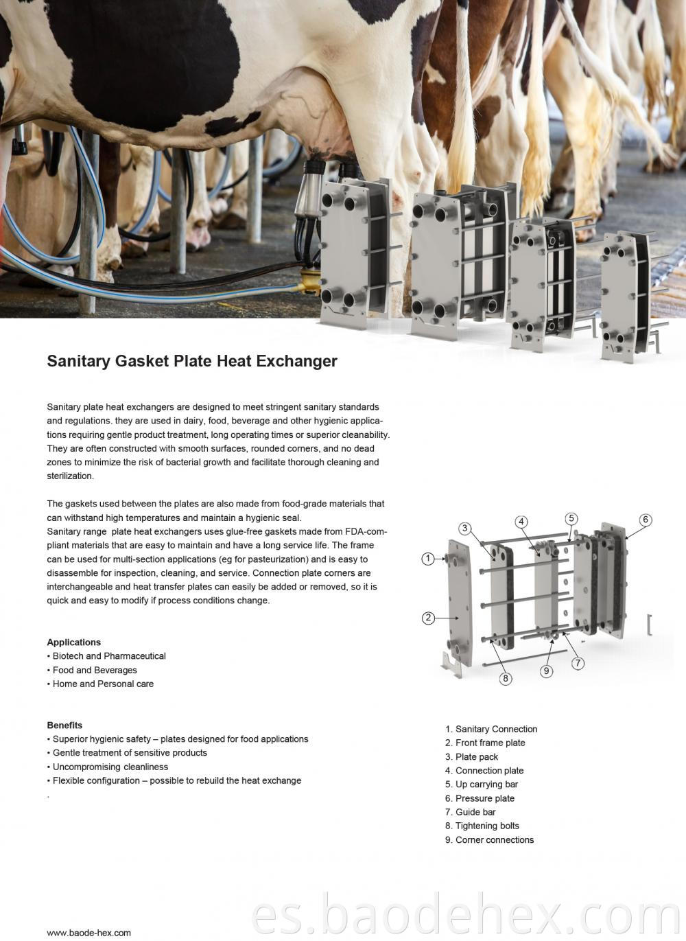 Sanitary Food Plate Heat Exchangers
